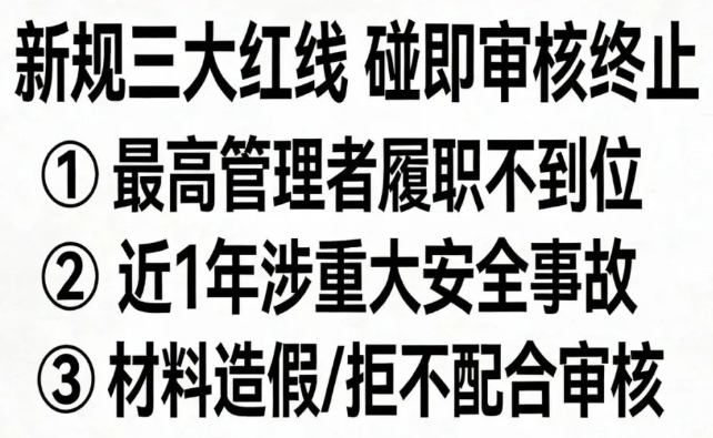 2026OHSMS认证新规3月实施！三大红线碰即终止，这些要求务必落实